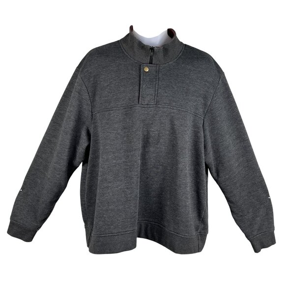 Orvis Mens XXL 1/4 Zip Long Sleeve Pullover Sweatshirt Dark Gray Outdoor Fishing - Picture 5 of 16
